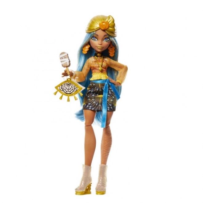 Loutka Monster High Strašidelná tajemství série 2 zářivá Cleo De Nile