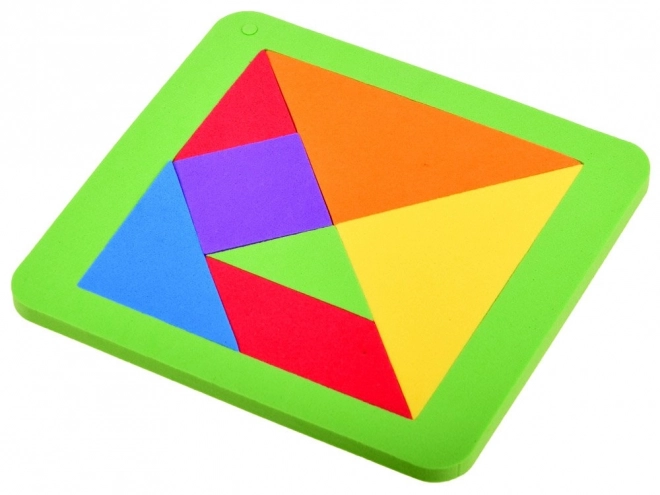 Barevná logická skládanka Tangram z měkké pěny