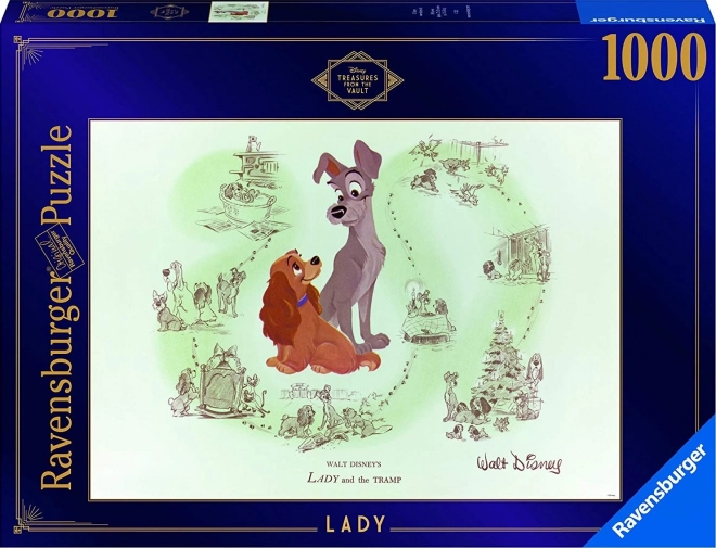 RAVENSBURGER Puzzle Disney poklady z trezoru č.1: Lady 1000 dílků