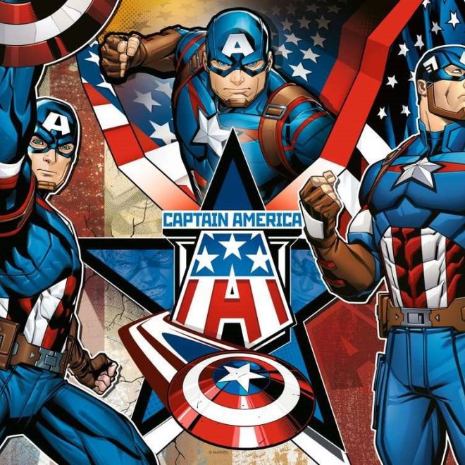 RAVENSBURGER Puzzle Marvel: Kapitán Amerika XXL 100 dílků