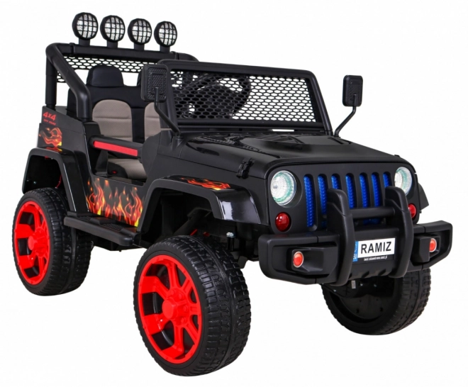 Terénní auto Raptor Drifter Flames + Dálkové ovládání + Pohon 4x4 + Úložný prostor + Pomalý start + MP3 LED