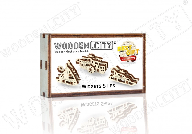 WOODEN CITY 3D puzzle mini sada Widgets: Lodě 28 dílků