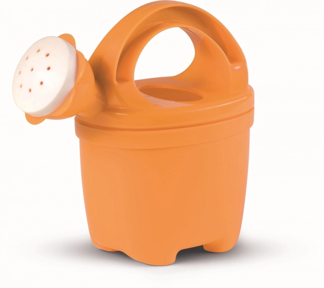 Oranžová zahradní konvička s kytičkou