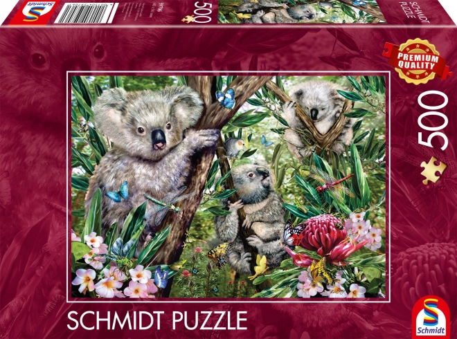 Puzzle s koala rodinkou 500 dílků