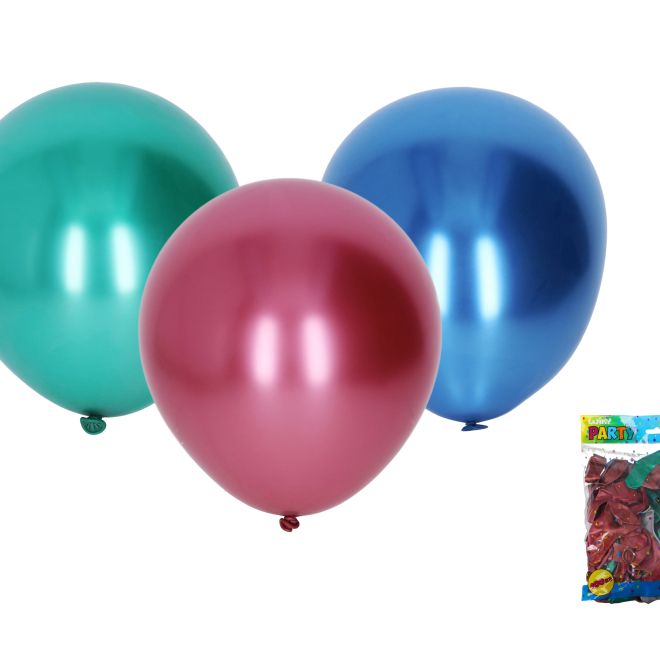 Chromové balónky nafukovací 25 cm - 100 kusů