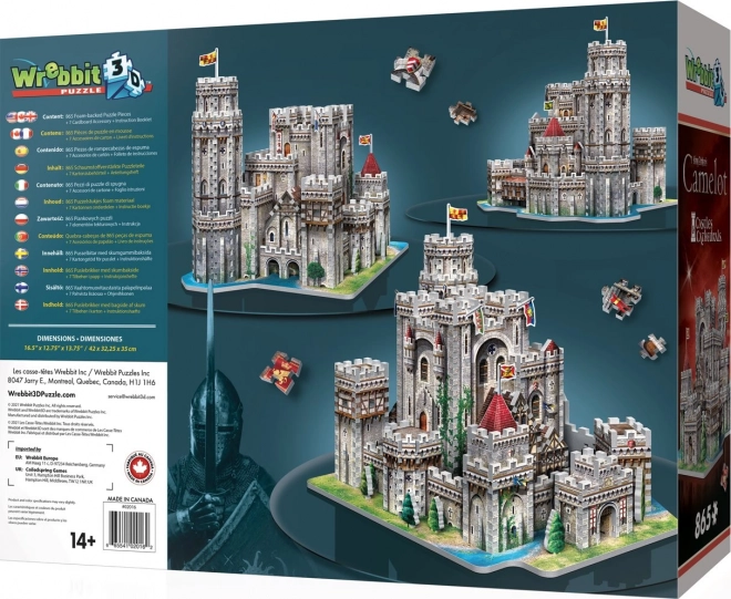 WREBBIT 3D puzzle Hrad Kamelot 865 dílků