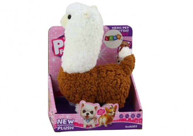 Lama Interactive Pet Alpaca Brown Walking Game 23 cm