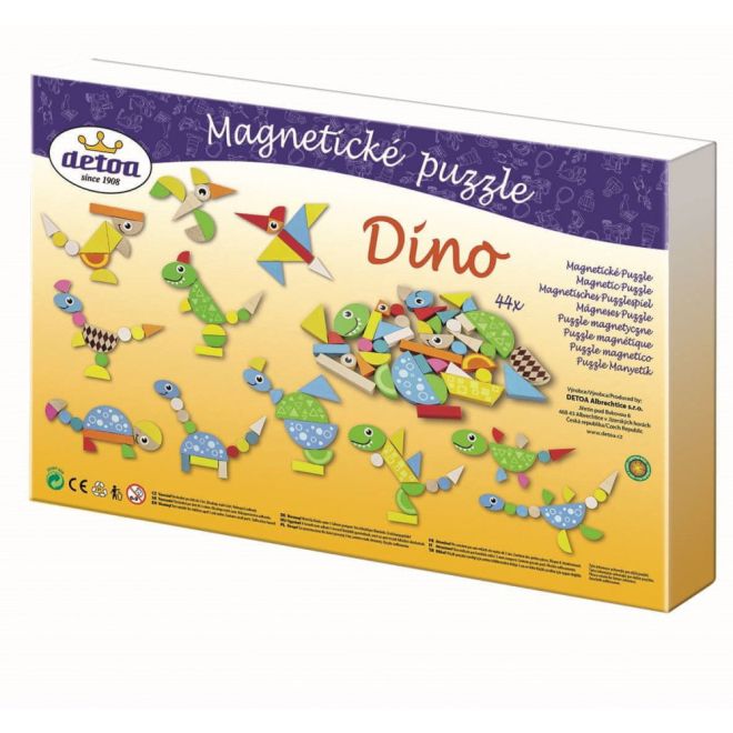 Magnetické puzzle - Dinosauři 44 ks