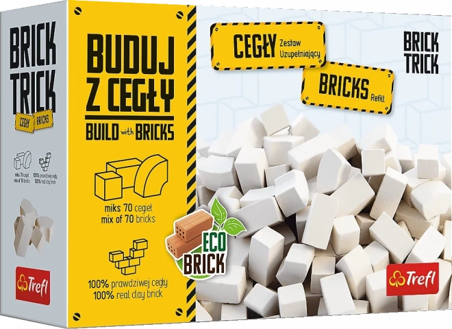 BRICK TRICK Balení bílých cihel mix - 70 kusů