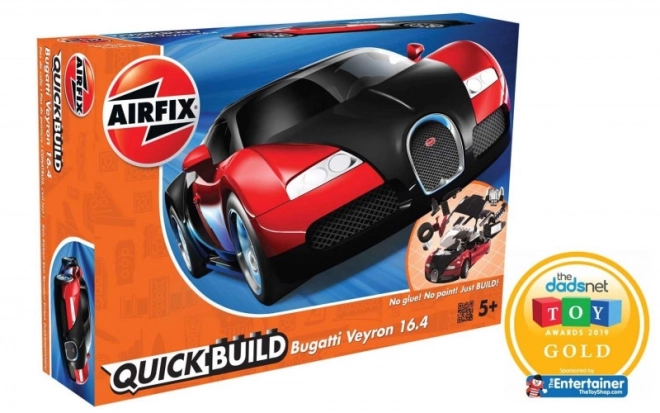 Rychle sestavitelný plastikový model Bugatti Veyron černý/červený
