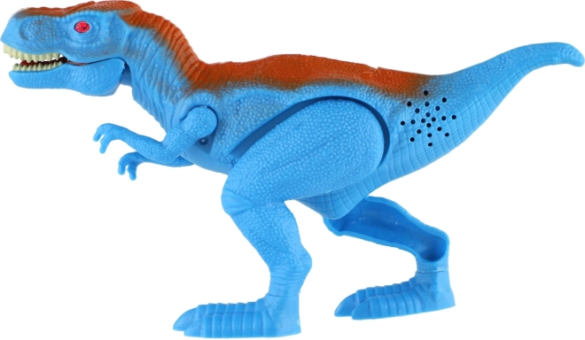 Dinosaurus T-Rex plast 18cm na baterie se zvukem se světlem v krabici 21x15x6,5cm