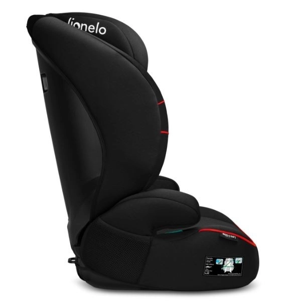 LIONELO Autosedačka Lars I-Size 15-36 kg nebo od 100 do 150 cm výšky – Sportovní černá červená