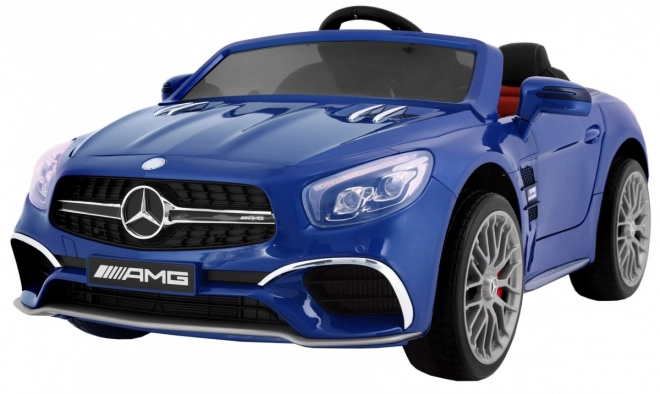 Mercedes AMG SL65 pro děti Modrá barva + Dálkové ovládání + Nosič zavazadel + Nastavení sedadla + MP3 LED + Pomalý start