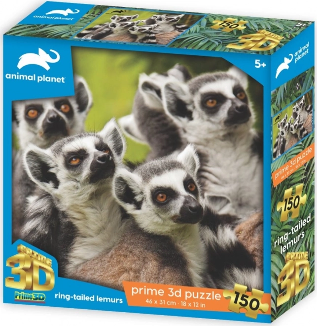 PRIME 3D Puzzle Animal planet: Lemur kata 3D 150 dílků