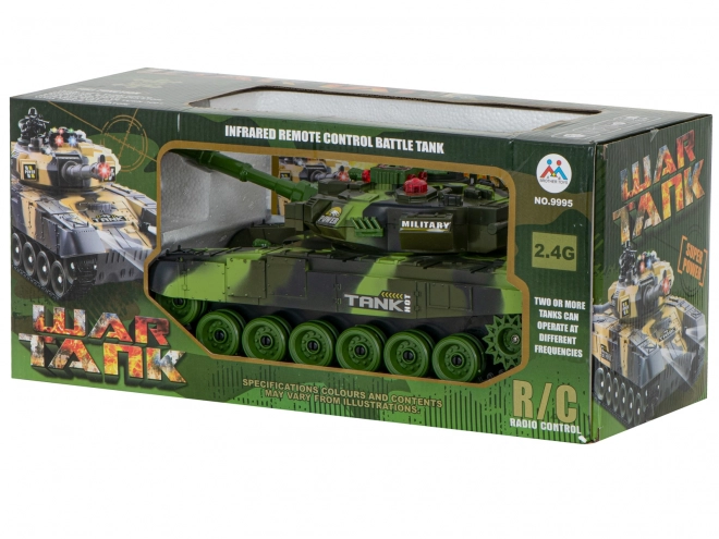 RC tank na dálkové ovládání 2,4 GHz lesní kamufláž