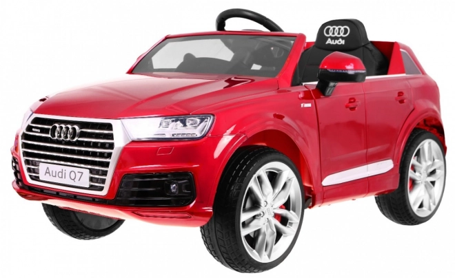 Audi Q7 Quattro S-Line na baterie Červený lak + Dálkové ovládání + Pomalý start + EVA + Rádio MP3