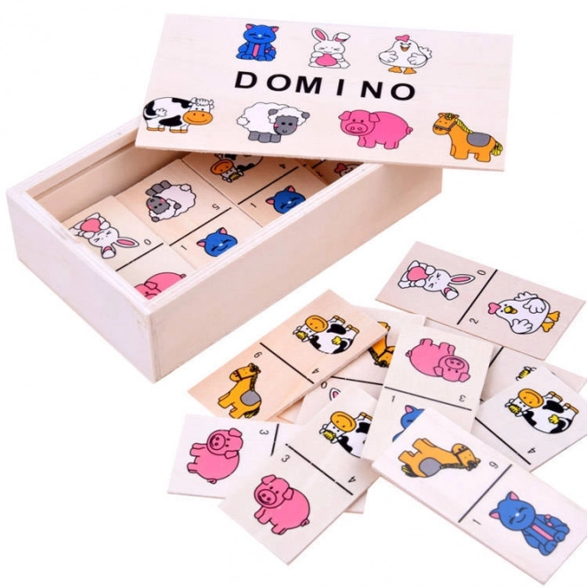 Domino puzzle barevná zvířátka