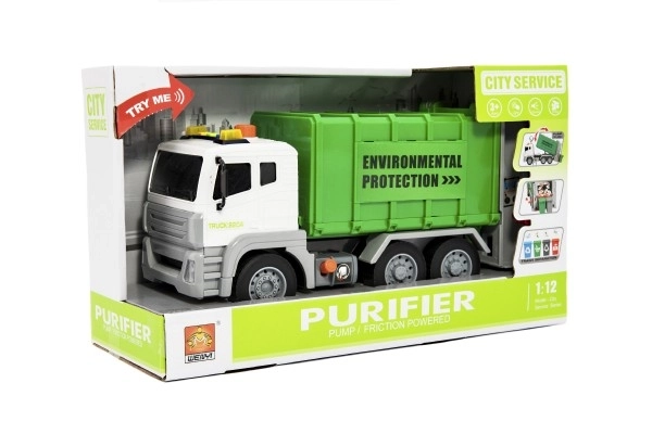 Auto popeláři plast na setrvačník na baterie se zvukem se světlem v krabici 36x14x21cm