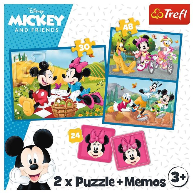 Puzzle 2v1 Memos Seznamte se s postavičkami Disney