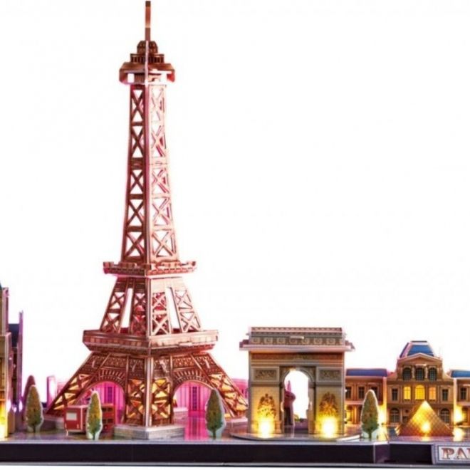 Puzzle 3D Paříž / led - 115 dílků