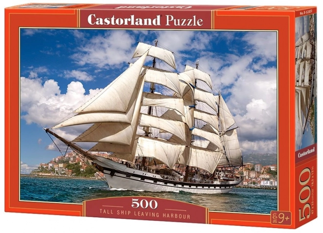 Puzzle Vysoká loď opouští přístav