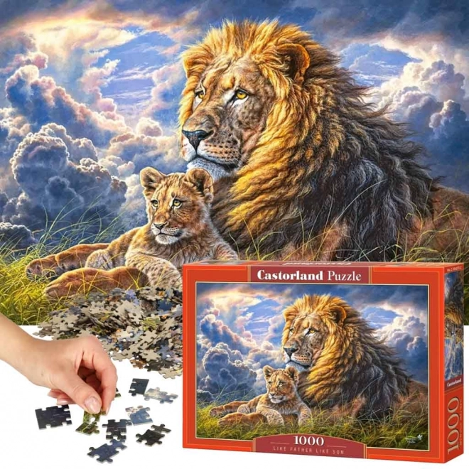 Puzzle 1000 dílků Like Father Like Son lvi