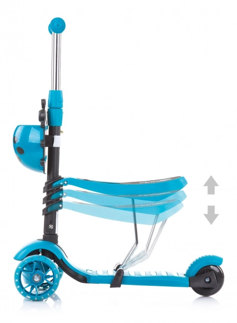 CHIPOLINO Koloběžka s vodící tyčí Kiddy Evo 3v1 – Ocean