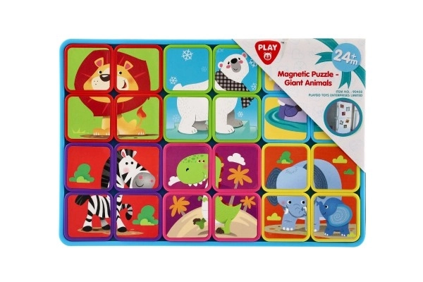 Magnetické deskové puzzle se zvířátky 24 dílků