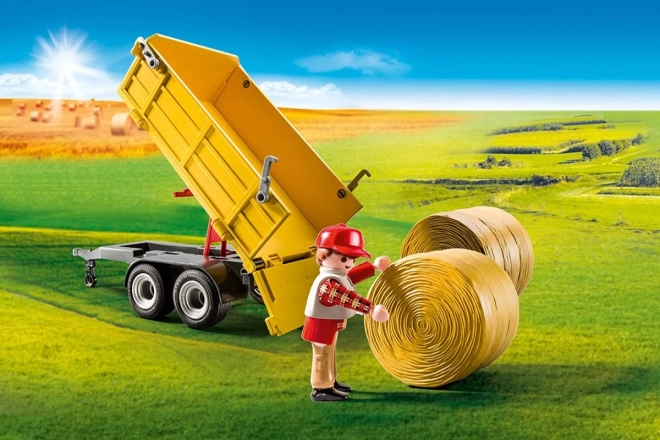 Sada figurek země 9317 Traktor s přívěsem