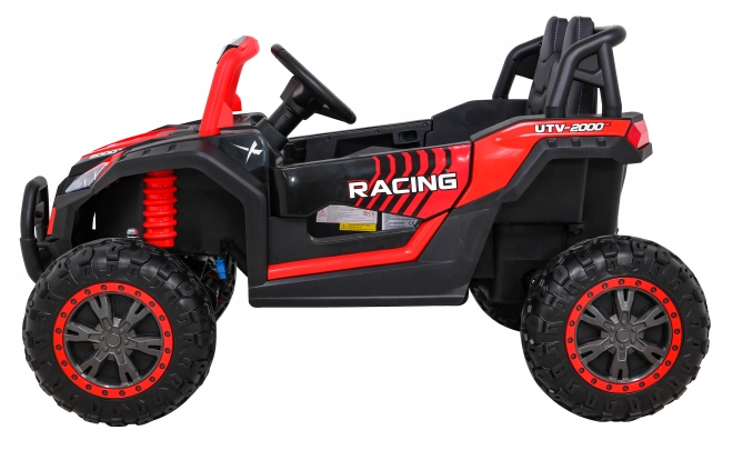 Buggy UTV 2000M závodní auto na baterie + MP3 zvuky světla + dálkové ovládání + pomalý start – Červené