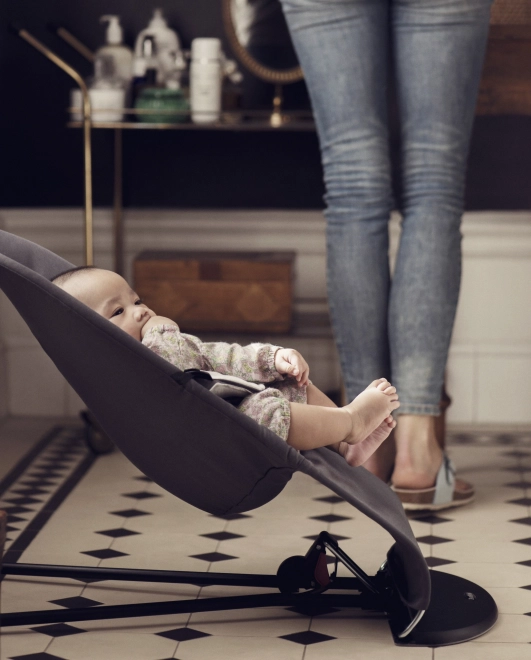 BABYBJORN - Lehátko BALANCE SOFT COTTON/JERSEY - růžová/šedá – Šedá / šedá