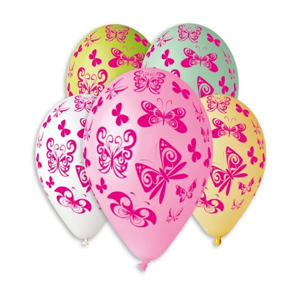 Nafukovací balónky motýlci - 5 kusů