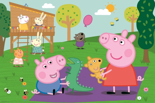 Puzzle XXL Zabavy se bratříčkem Peppa Pig