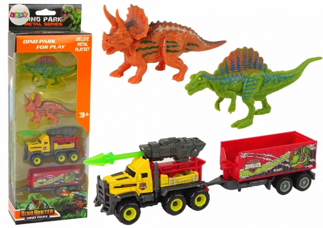 Dinosauři Set Raketové auto s přívěsem Žlutá barva