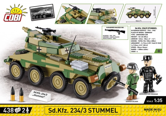 COBI 2288 II WW Sd. Kfz 234/3 Stummel, 1:35, 438 k, 2 f