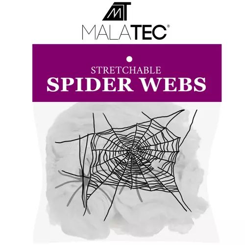 Halloweenská umělá pavučina s pavouky
