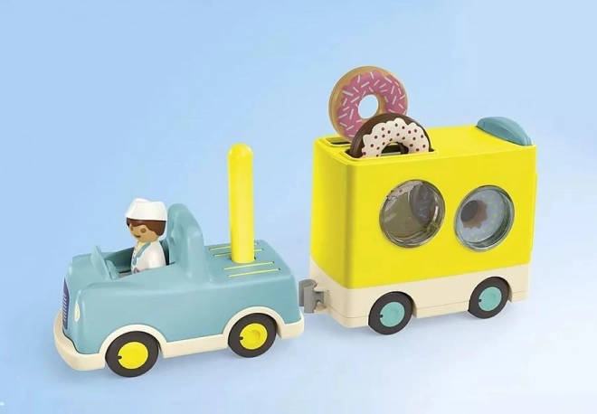 Junior 71702 Sada figurek Crazy Donut Truck s funkcí stohování a třídění