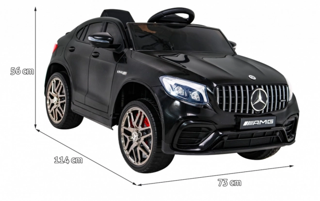 Mercedes Benz GLC63S pro děti černý + dálkové ovládání + pohon 4x4 + MP3 LED + EVA + pomalý start