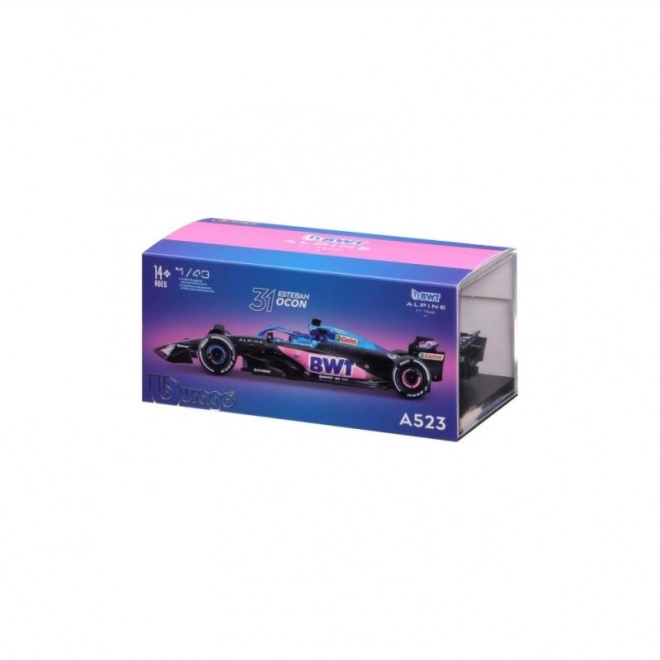 Bburago 1:43 RACE Formula F1 - BWT Alpine F1 Team A523 (2023) #31 (Esteban Ocon)