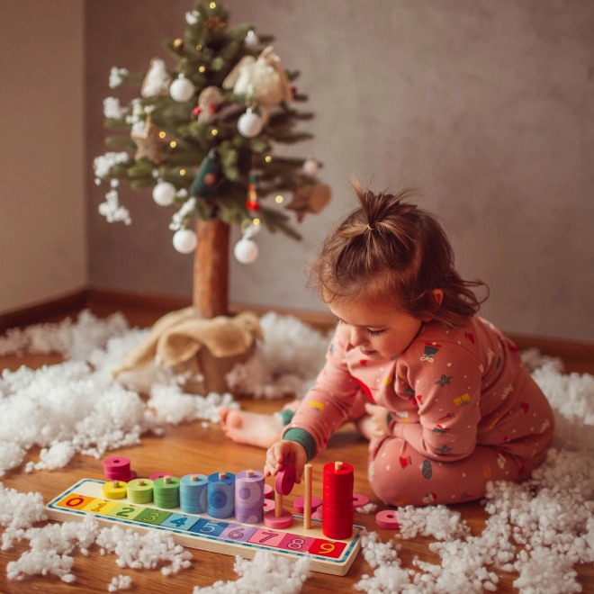 Woopie zelený Montessori učící puzzle počítání a barvy