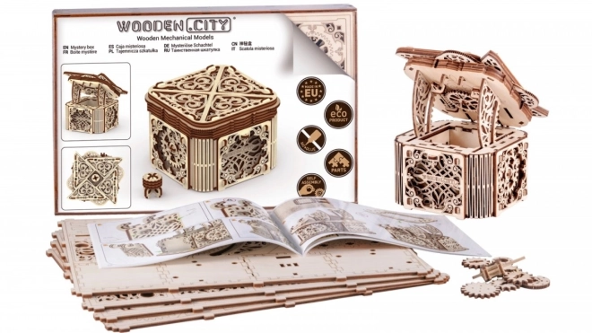 Wooden City 3D puzzle Tajemná schránka 176 dílů