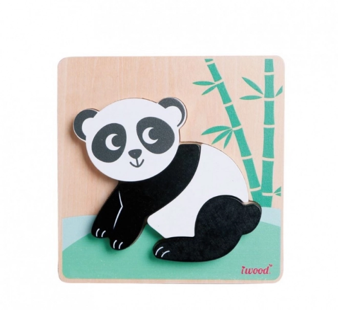 Dřevěné zvířecí puzzle Panda