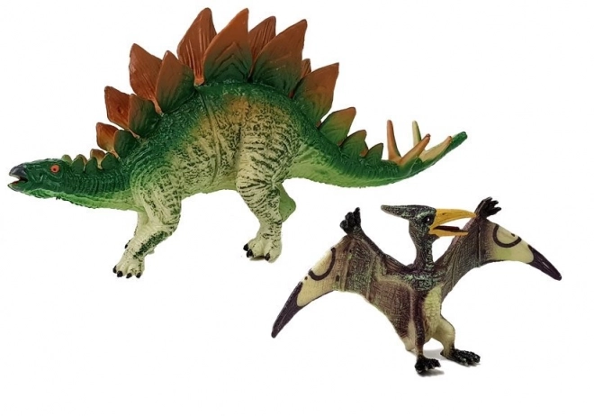 Sada figurek dinosaura Stegosaurus , Pteranodon