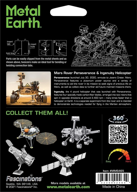 METAL EARTH 3D puzzle Mars Rover Perseverance & Ingenuity Helicopter