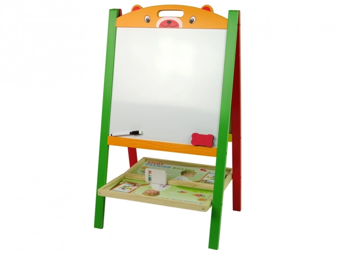 Dřevěná deska 2v1 Magnety Writer Čísla Akce Slova
