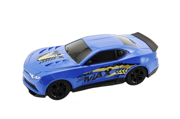Auto RC 25cm plast zrychlující 1:16 asst 3 barvy na baterie + dobíjecí pack v krabici 35x13x15cm
