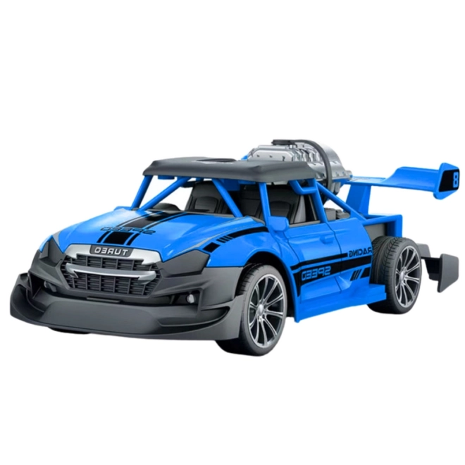 Zrachlenný automobil s efektem kouře RC v modré barvě