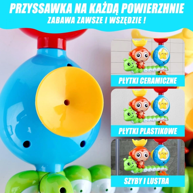 Veselá koupací hračka opička s hrnečkem