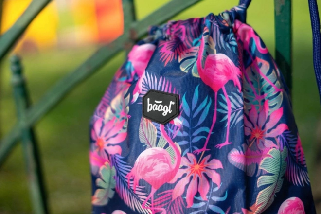 BAAGL SET 3 Flamingo: batoh, penál, sáček ver. 2
