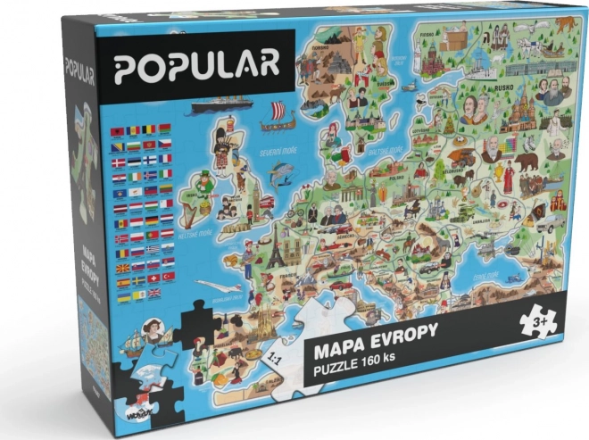 Popular Puzzle Mapa Evropy 160 dílků